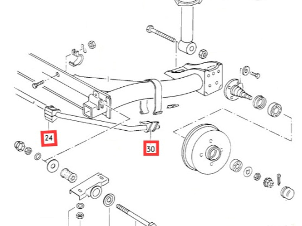 W MK1 Golf Upgraded Rear Axle Sway Bar Bush Set