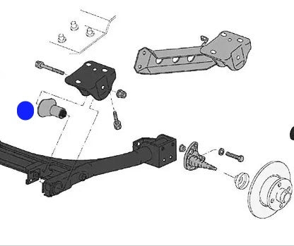 DRD VW Golf MK2 / Jetta MK 2 rear axle polyurethane bush set (2 piece)
